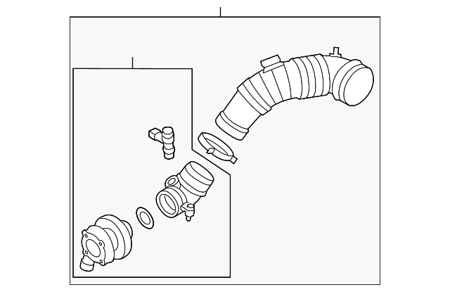 OEM NEW 2009-2014 VW Volkswagen Jetta Beetle Golf Hose Assembly 1K0-129-654-BC