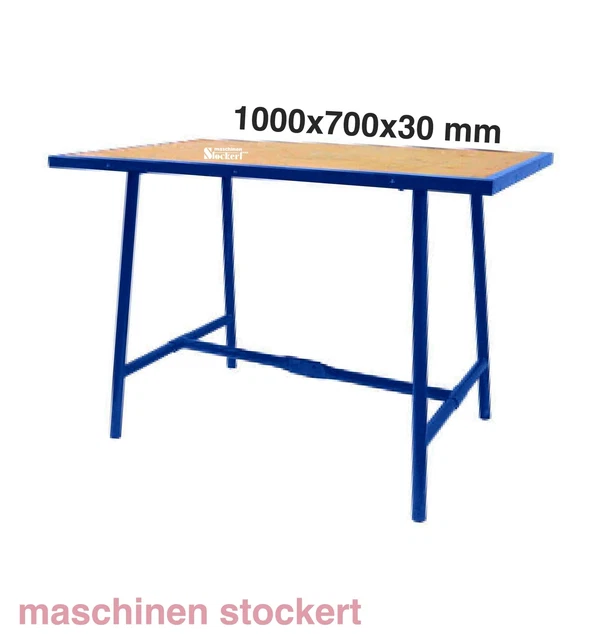 FORMAT Klappbare Werkbank – 1000x700 Mm, 30 Mm Buchenholzplatte, Stahlrohrgestell – Klappbar, Wasserfest, Für Mobile & Stationäre Nutzung