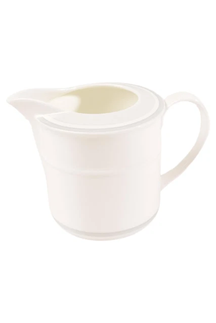 VILLEROY BOCH jarra de leche Rondo porcelana cinta gris blanca