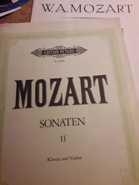 Mozart Sonaten II Klavier Piano Violine Violon Editions Peters
