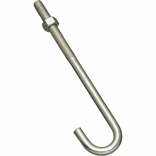 Bolt J-Hook 3/8X7In Zinc