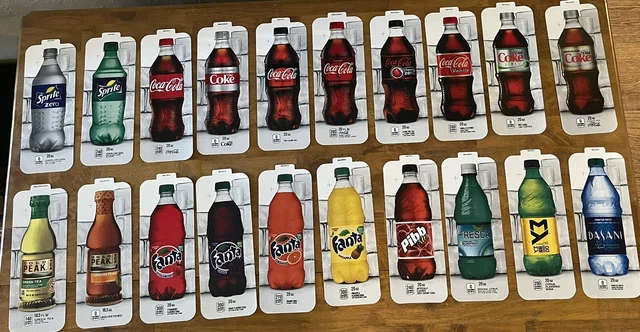 VENDING MACHINE LABELS 20 different Coca-Cola Products for Stacker $100