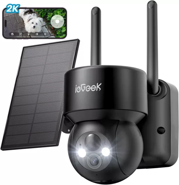 ieGeek Wireless Solar Security Camera Outdoor Home WiFi Battery PTZ CCTV System