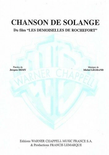 Partition piano voix - J. Demy & M. Legrand - Chanson des jumelles