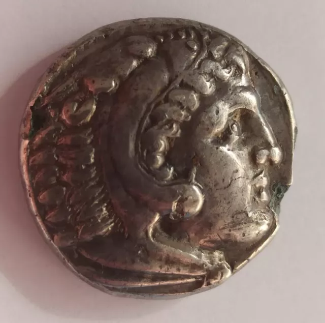 Ancient Greek Silvered Fourree Tetradrachm Of Alexander The Great /336-323 B.c./