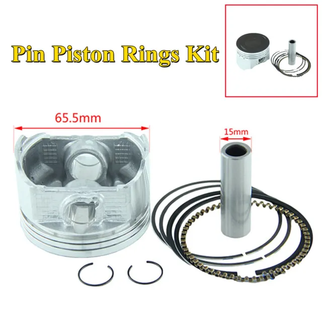 65.5mm 15mm Pin Piston Rings Set 250cc Engine Motor PIT Quad Dirt Bike ATV
