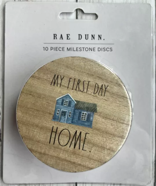 BRAND NEW Rae Dunn 10 Piece Baby Milestone Discs My First Day Home and Holidays