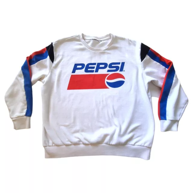 Vtg 90s Pepsi Cola Soda Sweatshirt Pullover Mens XL Crewneck Long Sleeve