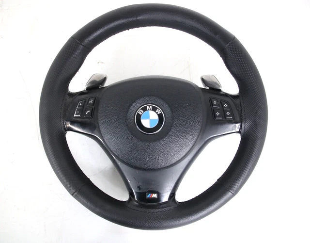 BMW X5 E70 LCI X6 E71 NOUVEAU Volant sport cuir noir avec palettes