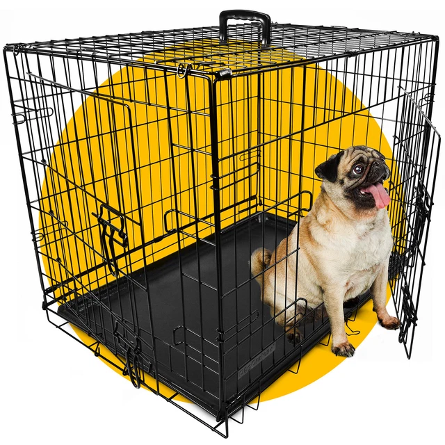 Dog Cage Puppy Pet Crate Carrier - Small Medium Large S M L XL XXL Metal
