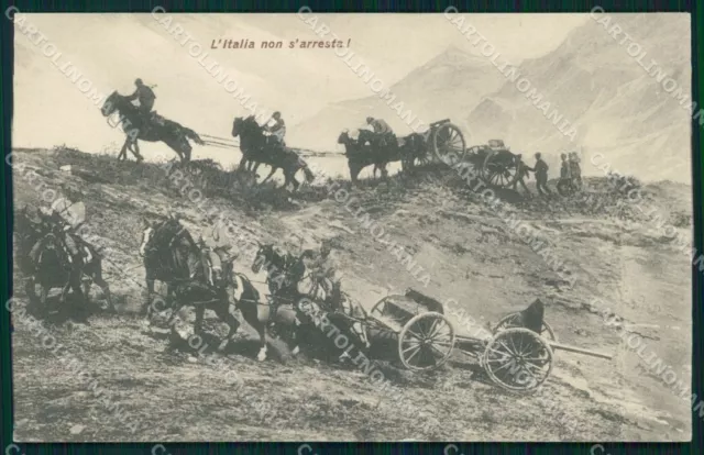 WW1 WWI Propaganda Militari Artiglieria da Montagna Alpini cartolina XB5666