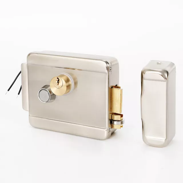 Electronic Lock Electric Gate Door Lock Security Gate Access Control ！Stainless 3