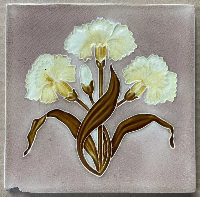 Alfred Meakin - Antique Art Nouveau Majolica Tile C1900
