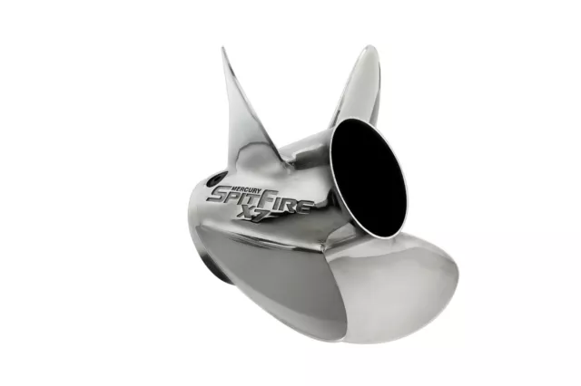 Mercury Spitfire X7 SS Propeller 4 Blade 13.5 Dia 15P RH PN 48-8M0151361 NO HUB Mercury Spitfire X7 SS Propeller 4 Blade 13.5 Dia 15P RH PN 48-8M0151361 NO HUB
