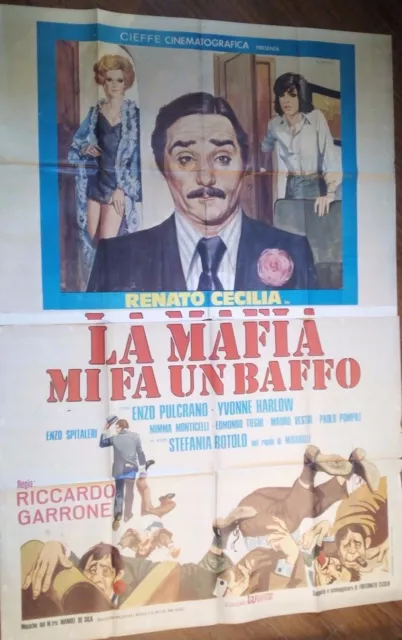 Film-La Mafia Mi Fa Un Baffo,Anno 1975-Manifesto Originale(200 X 140)N.216