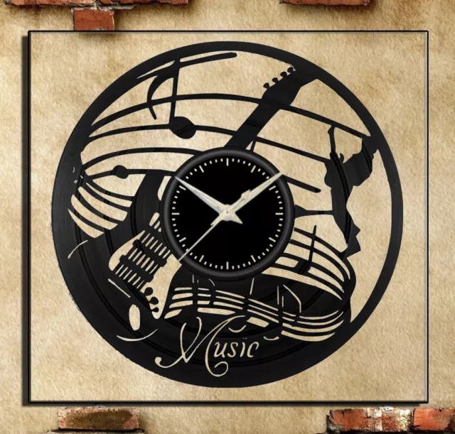 Orologio disco vinil clock disco in vinile chitarra 2