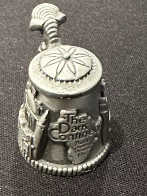 Vintage Pewter Thimble Teapot Shape “ The Dark Continent “