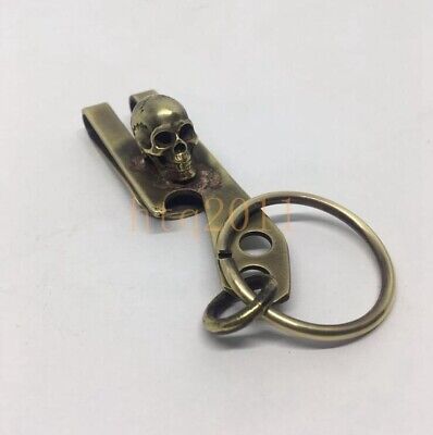 EDC Solid Brass Keychains Simple Key Chain Snap Spring Hook Gift Holder Keyrings