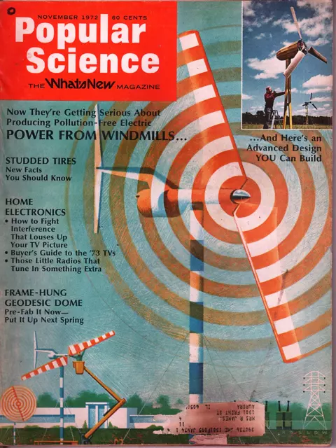 1972 November Popular Science Magazine Power From Windmills
