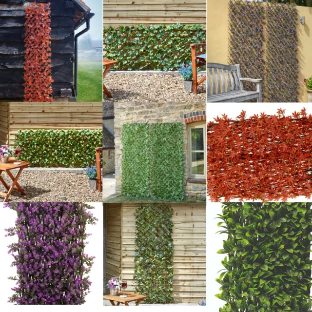 Garden Artificial Trellis Screen Various Leaf 180 x 60 cm or 180 x 90 cm