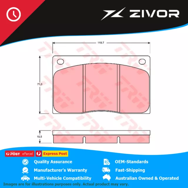 New Genuine TRW Front Disc Brake Pad Set For Jaguar #GDB585