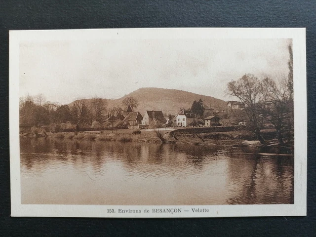cpa RARE 25 - BESANÇON (Doubs) Quartier Village de VELOTTE vue du DOUBS