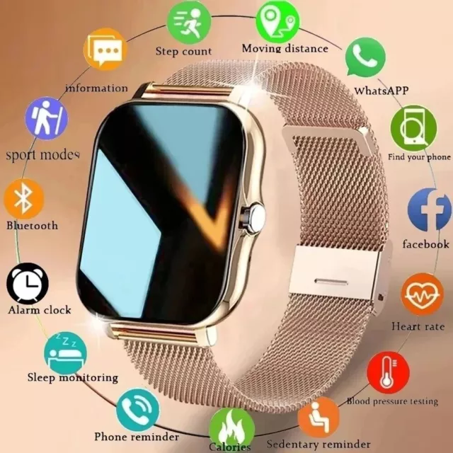 Men Women Smart Watch Ladies Watches for Android iPhone Samsung Fitness Tracker