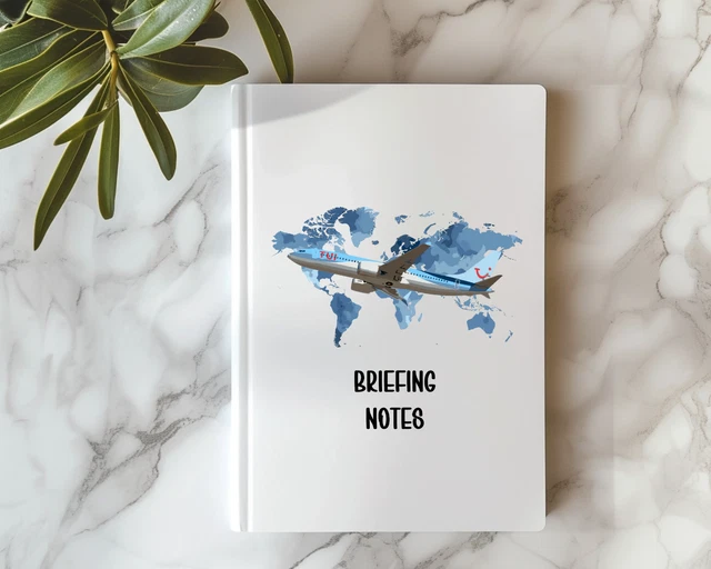 PERSONALISED TUI B737 Boeing Plane Notepad Notebook Pilot Cabin Crew ...