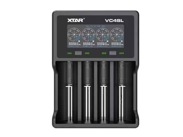 XTAR VC4SL USB-C 1.5V 3.7V 3.6V AA AAA Ni-MH All Lithium Battery Charger
