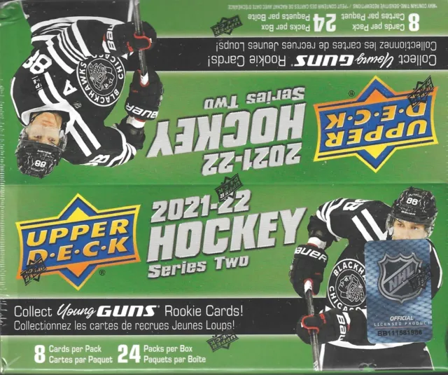 2021-22 Upper Deck Series 2 NHL Hockey Factory Sealed Retail Box NEW Young Guns