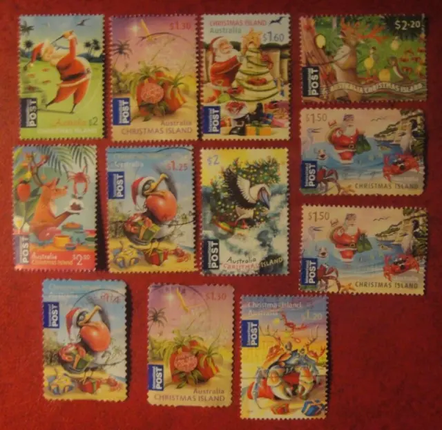 Australia Christmas island. 12 International Stamps Used No 4.