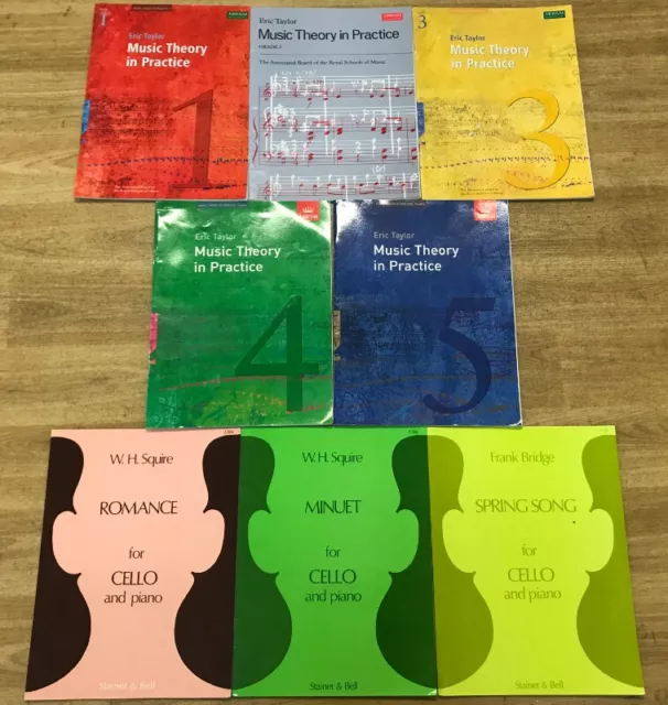 Bundle 8 Cello Sheet Music bks (Music Theory In Practice 1-5 & Stainer & Bell)