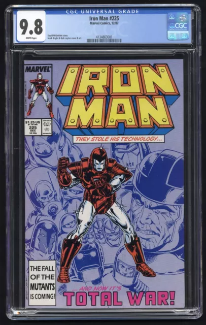 Iron Man #225 CGC 9.8 (Marvel 12/87) Armor Wars part 1