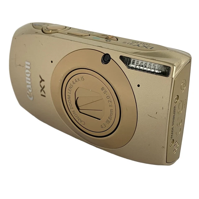 CANON PC1584 IXY 31S Compact Digital Camera Gold Tested w/ Charger
