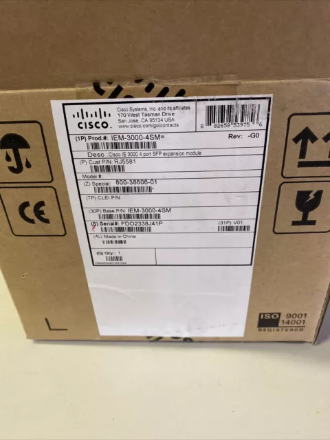 Cisco IEM-3000-4SM Expansion SFP Module for IE-3000 Switch