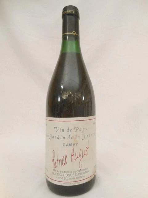 VDP des jardins de France patrick huguet gamay Rouge 1999 - loire - centre