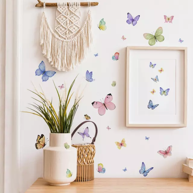 Adesivi murali farfalle colorate Decalcomanie per adesivi murali in PVC per