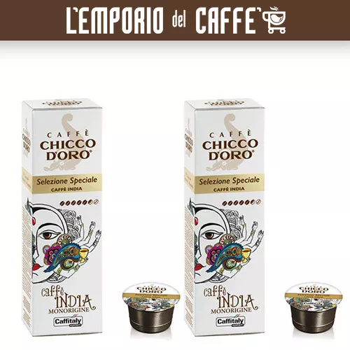 Caffè Caffe Caffitaly Chicco d'Oro INDIA 100 Capsule Cialde -100% Originale