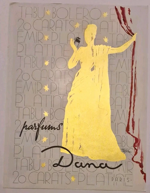 PUBLICITÉ PIERRE DUNE 1946 parfums Paris illustration vintage
