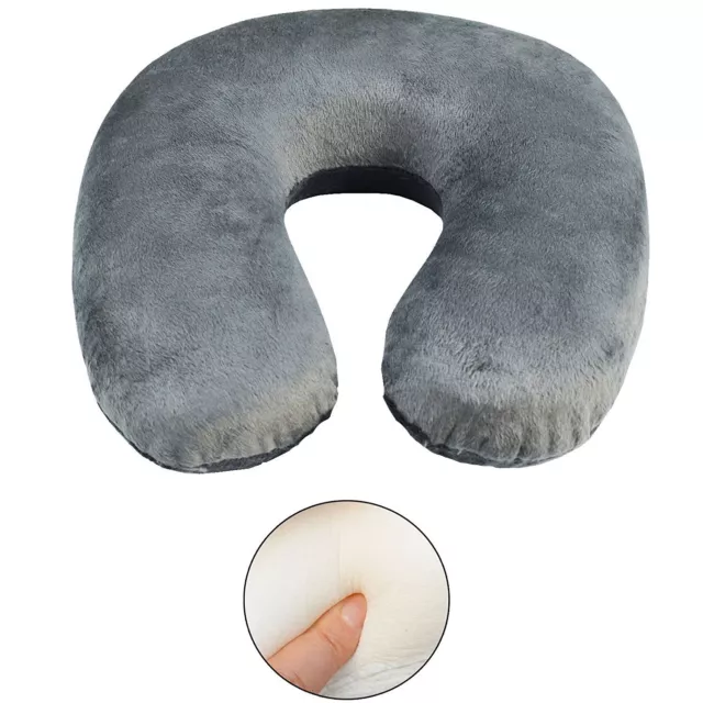 Memory Foam U Shaped Travel Sleep Pillow Neck Support Head Back Cushion Gray