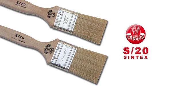 Pennello Piatto Pennellessa Piatta Setola Bionda Con Manico In Legno Per Vernice