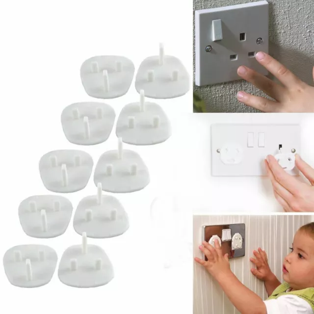 PLUG SOCKET COVERS Babies Children Safety Protector for UK 3 Pin Socket Electric