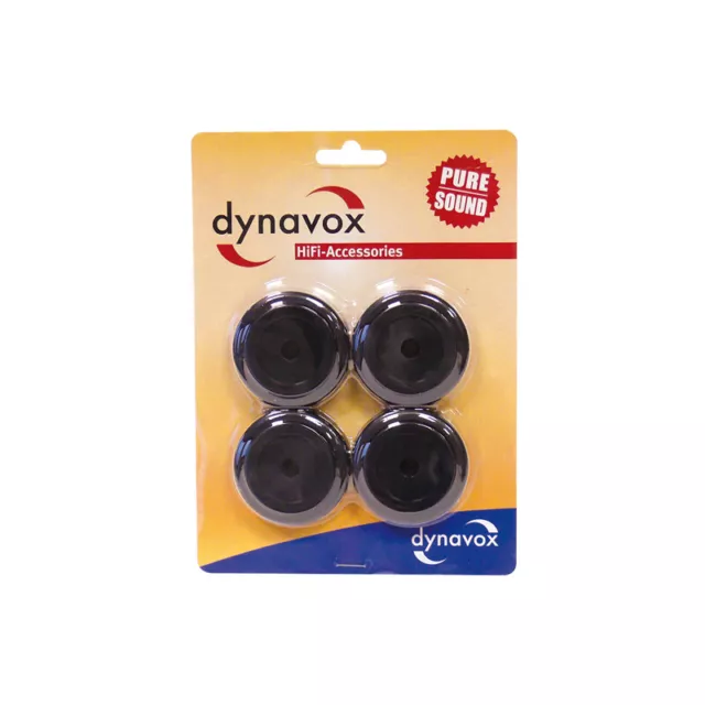 Dynavox Aluminium-Füsse für HiFi-Geräte 4er-Set schwarz HiFi-Gerätefüsse 50mm