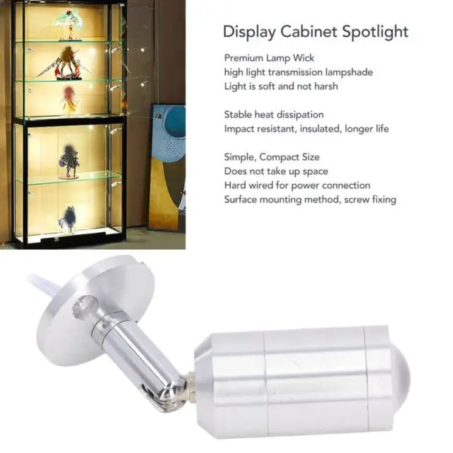 Mini LED Display Cabinet Spotlight Adjustable Angle Warm White Light 3000K