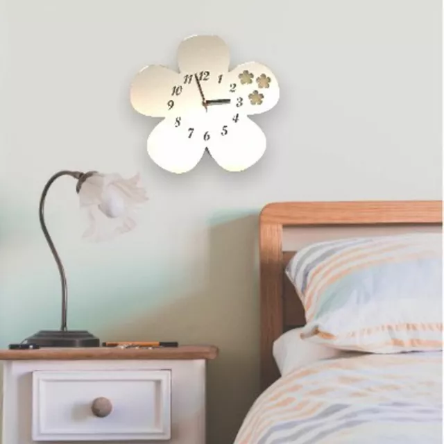 Daisy Shaped Clocks - Many Colour Mirrors & Solid not mirrored Colours