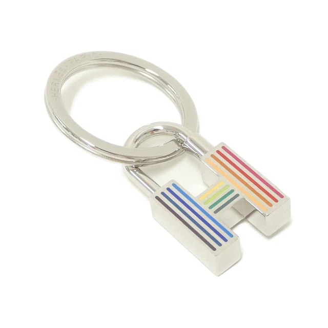 Authentic HERMES Cadena Quiz Rainbow 077309FP Key Ring  #260-006-040-4350