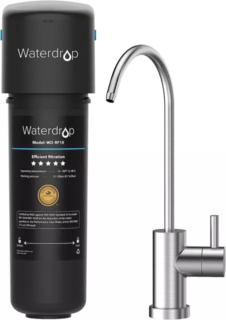 Waterdrop 10UB Système de Filtre à Eau sous Evier avec Robinet Dédié, NSF/ANSI 4
