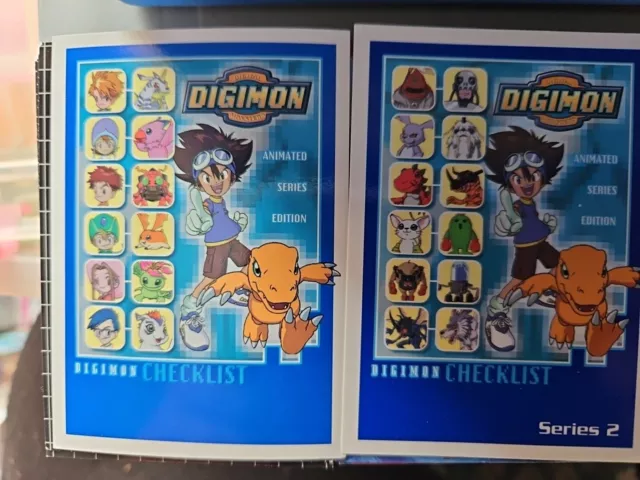 Digimon Trading Cards Series 1 And 2 X58 Cards +Checklists