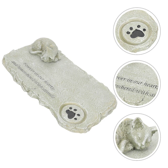 Gattino memoriale regalo statue gatto imitazione esterna pietra commemorativa