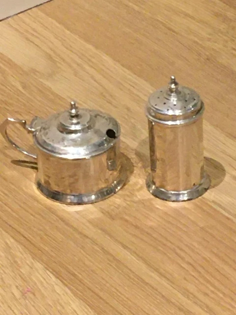 SET CRUET PARTE ANTICA ARGENTO - B'HAM 1913 - 74 gms